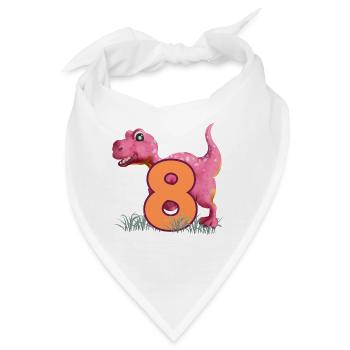 Nr.8 Dino - Bandana - Weiß - Vorne