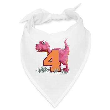 Nr.4 Dino - Bandana - Weiß - Vorne