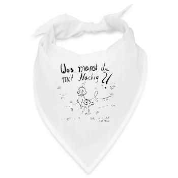 Ein Mausender Vogel im Herbstwind - Bandana - Weiß - Vorne