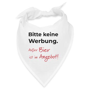 postkasten bitte keine werbung lustig bier angebot - Bandana - Weiß - Vorne