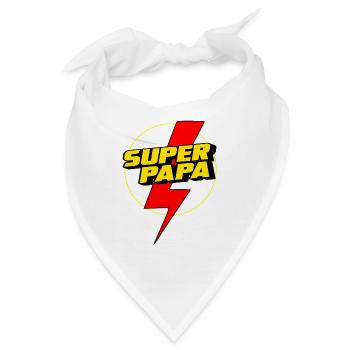 Super-Papa - Bandana - Weiß - Vorne