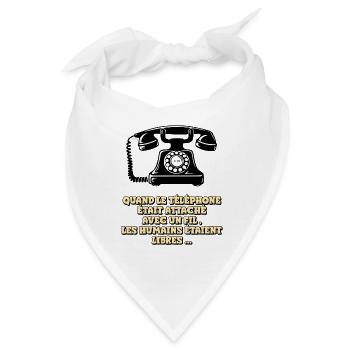 Wenn das Telefon ein Kabel hatte - Bandana - Weiß - Vorne