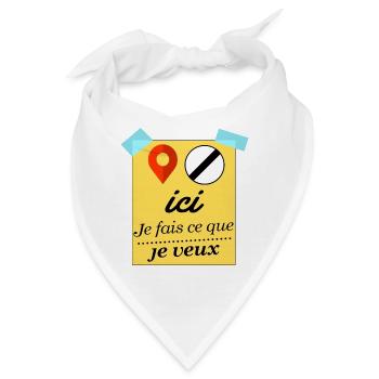 Hier mache ich, was ich will - Bandana - Weiß - Vorne