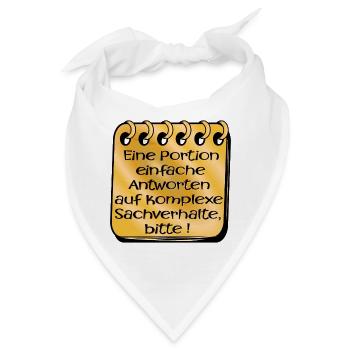 POPULISMUS - Bandana - Weiß - Vorne