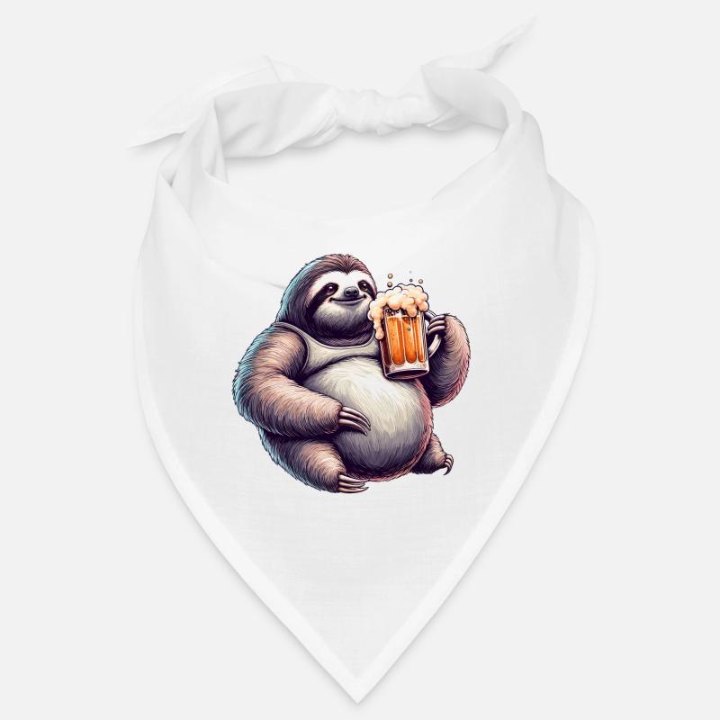 Dad Bod Bierbauch Bier Faultier Geschenk Bandana
