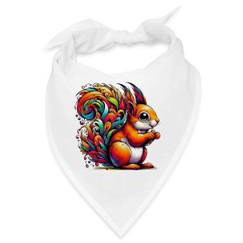 Eichhörnchen - Bandana - Weiß - Vorne