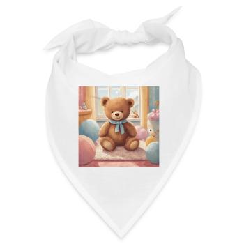 Teddybär Poster, Baby, Kind, Säugling - Bandana - Weiß - Vorne