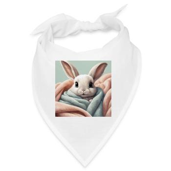 süßer Hase Poster, Baby, Kind, Säugling - Bandana - Weiß - Vorne