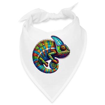 Chamäleon - Bandana - Weiß - Vorne