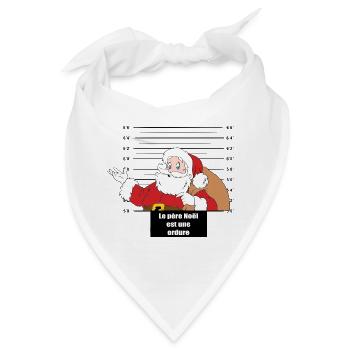 Der Weihnachtsmann ist ein Stück Müll - Bandana - Weiß - Vorne