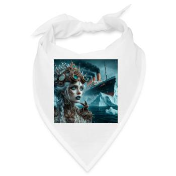 Steampunk Meerjungfrau Titanic - Bandana - Weiß - Vorne