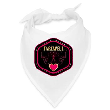 STRICHZEICHNUNG - ABSCHIED - Bandana - Weiß - Vorne