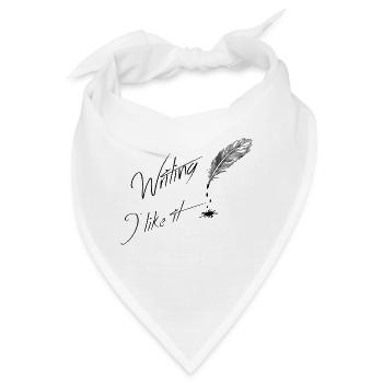 Schreiben gefällt mir - Bandana - Weiß - Vorne