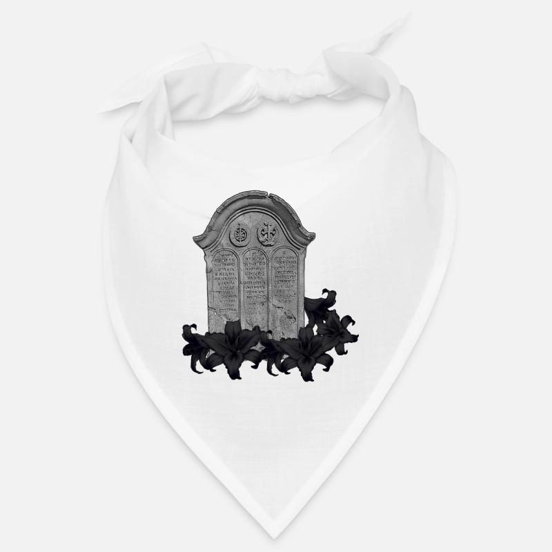 Grabstein mit Lilien, gothic design Bandana