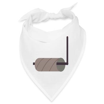 TOILETTE LEERE KLOPAPIERROLLE - Bandana - Weiß - Vorne