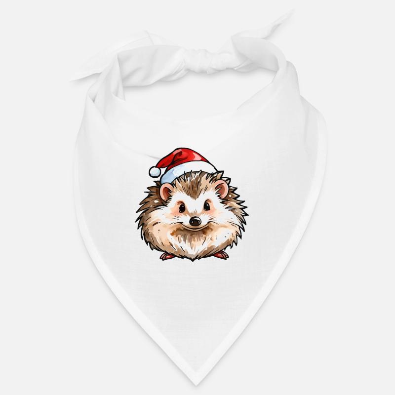 Dessin de Noël hérisson Bandana