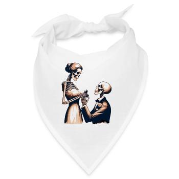 Hochzeit Skelett Parodie Design - Bandana - Weiß - Vorne