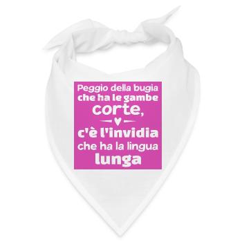 Aufkleber ironische Phrase lügen Neid Aufkleber - Bandana - Weiß - Vorne