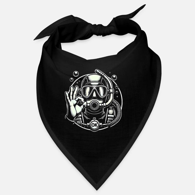 Plongeur sous-marin avec graphique OK Gesture Bandana