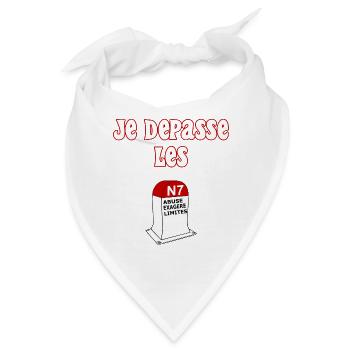 Ich überschreite die Grenze - Bandana - Weiß - Vorne