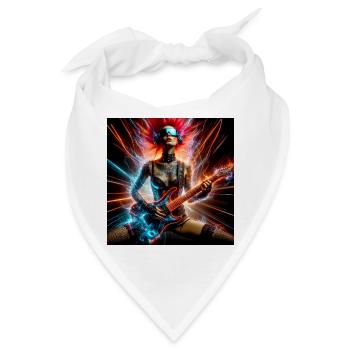 Cyberpunk-Rocker - Bandana - Weiß - Vorne