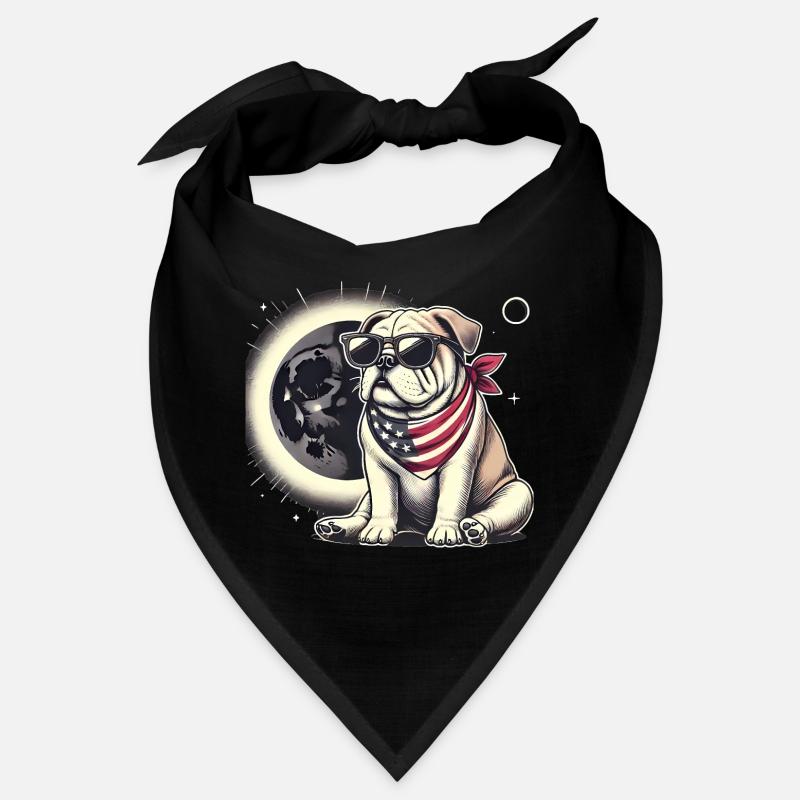 Patriotic Bulldog Solar Eclipse Bandana