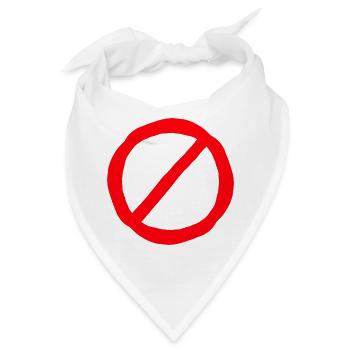 Verbotsschild comic style - Bandana - Weiß - Vorne