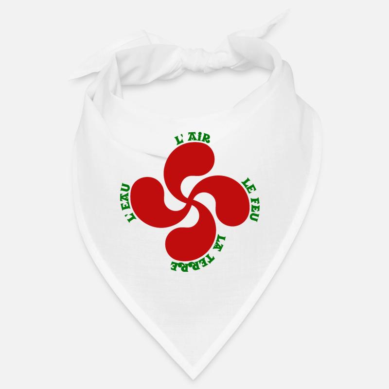 Lauburu rouge - croix basque et signification Bandana