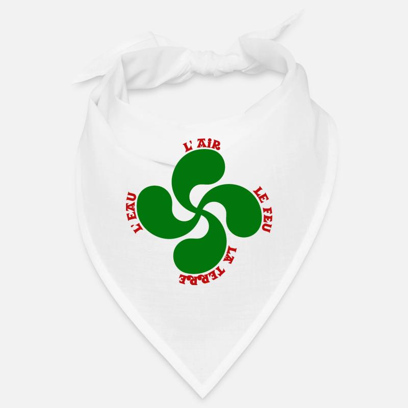 Lauburu verte - croix basque et signification Bandana