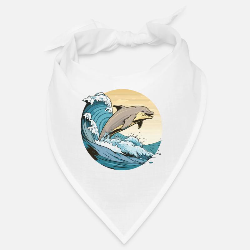 Leaping Waves: A Playful Dolphins Dance Bandana