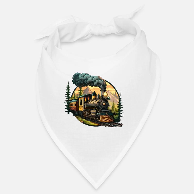Journey through Time: An Old-Fashioned Steam Train Bandana