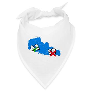 Nord Pas de Calais Region - Bandana - Weiß - Vorne