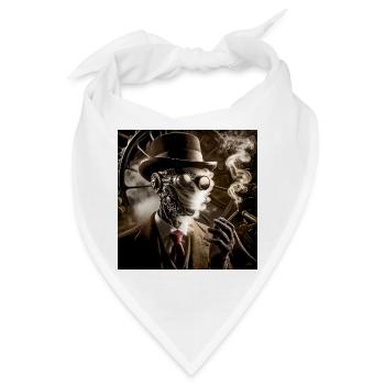 Unsichtbarer Mann Steampunk - Bandana - Weiß - Vorne