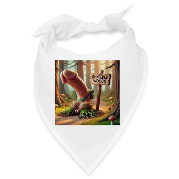 Penis Pimmel Schwanz Shneedle Woods - Bandana - Weiß - Vorne