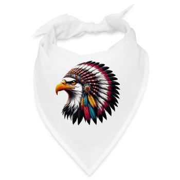 Amerikanischer Indianer Adler Amerikanische Rothaut - Bandana - Weiß - Vorne