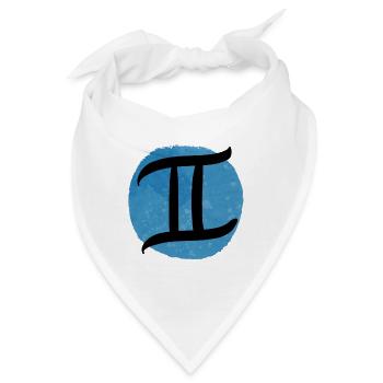 Sternzeichen Zwillinge - Bandana - Weiß - Vorne