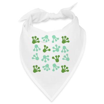 Froschfüße Abdrücke L Froschpfoten-Abdruck - Bandana - Weiß - Vorne
