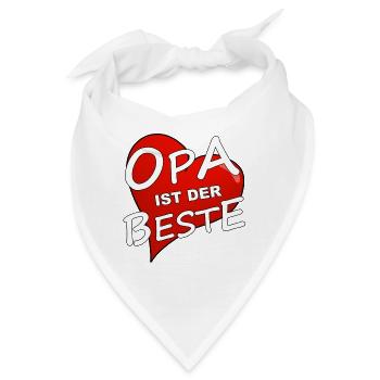 OPA IST DER BESTE - Bandana - Weiß - Vorne