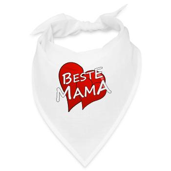 BESTE MAMA - Bandana - Weiß - Vorne