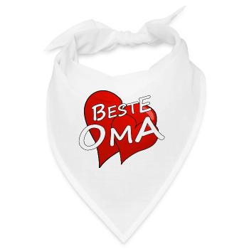 BESTE OMA - Bandana - Weiß - Vorne