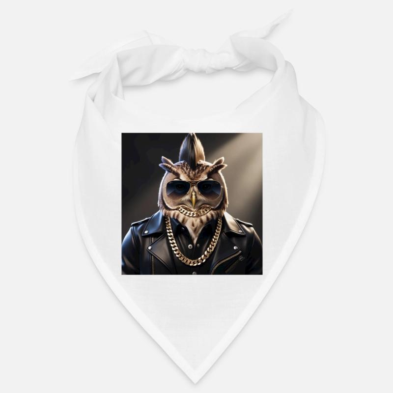 Eulenmünster im Lederjacken-Style Bandana
