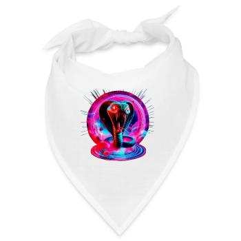 Schlange (02) - Bandana - Weiß - Vorne