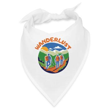 Wanderlust - Geniesse Wandern Natur & Abenteuer - Bandana - Weiß - Vorne