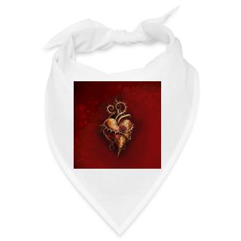 Herz der Leidenschaft, Romantik und Liebe. - Bandana - Weiß - Vorne