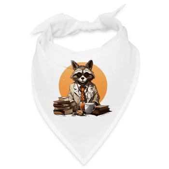 Der Koffein-Gelehrte - Bandana - Weiß - Vorne