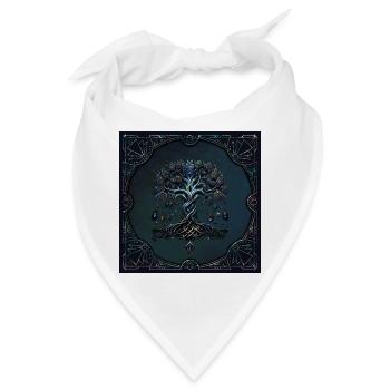 Das Leuchten des Baumes des Lebens, die Seelensteine. - Bandana - Weiß - Vorne