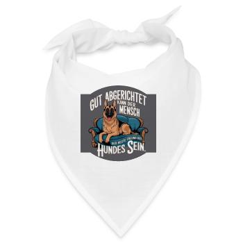 Deutscher Schäferhund der beste Freund des Hundes - Bandana - Weiß - Vorne
