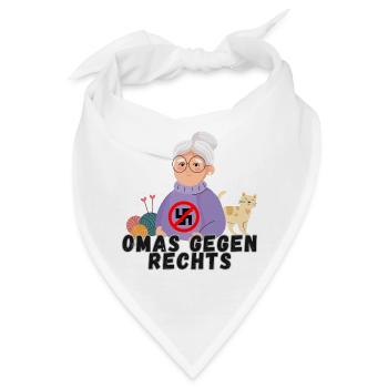 Omas gegen Rechts - Bandana - Weiß - Vorne