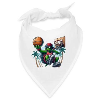 Basketball Schildkröte Dunking cool Geschenk - Bandana - Weiß - Vorne
