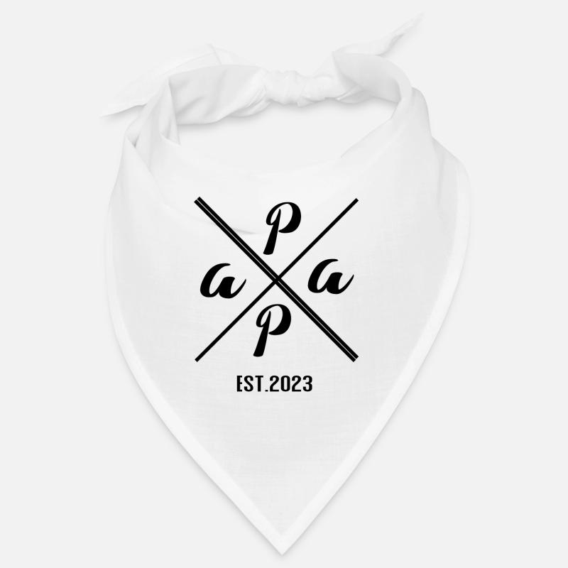 Papa Established 2023 – Minimalist Geschenk Design Bandana